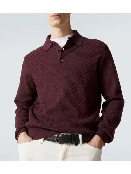 Tricou polo Brioni de mătase