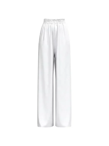 Pantaloni Diarrablu cu imprimeu geometric alb