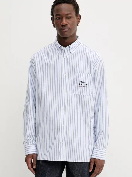 Košulja A.P.C. A.P.C. x MARC JACOBS relaxed s button-down ovratnikom plava