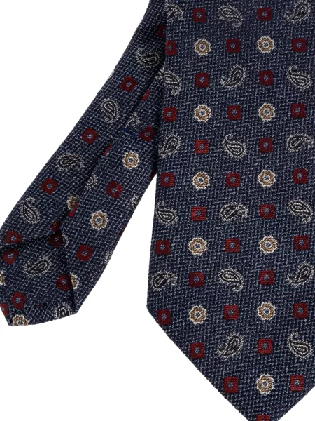 Cravată Etro cu model paisley albastru
