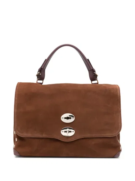Τσάντα shopper Zanellato σουέτ καφέ