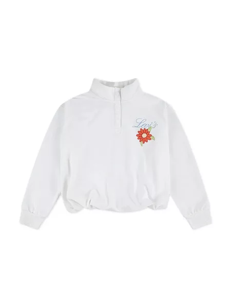 Levi's majica dugih rukava za djecu BUBBLE HEM LS KNIT TOP bijela