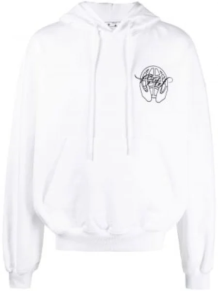 Hanorac cu glugă Off-white alb