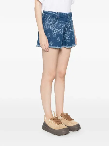 Τζιν σορτς Don't @ Me με σχέδιο paisley μπλε