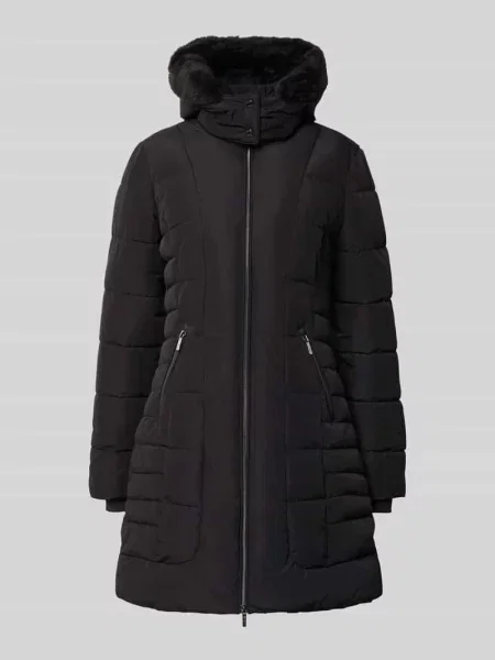 Płaszcz pikowany zapinany na błyskawiczny dwustronny Jake*s Collection czarny