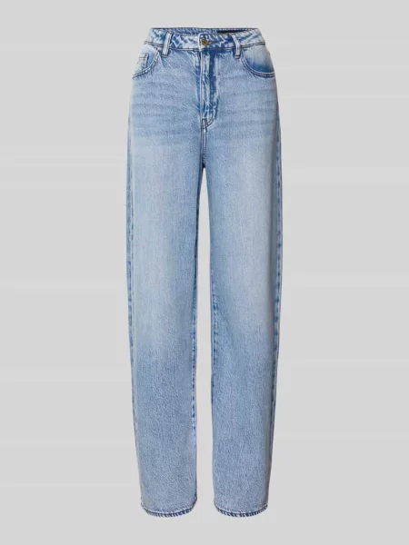 Jeansy z prostymi nogawkami w 5 kieszeni Armani Exchange niebieskie