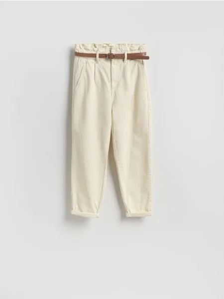 Reserved Blugi paperbag cu bej