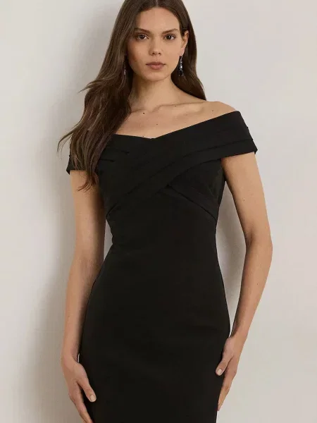 Платье мини Lauren Ralph Lauren фиолетовое