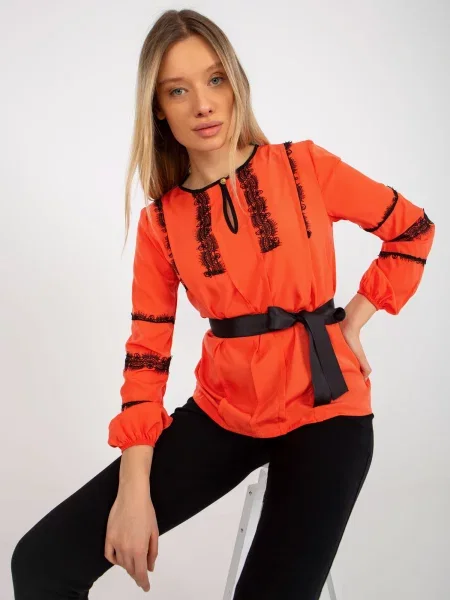 Bluza Fashionhunters oranžna