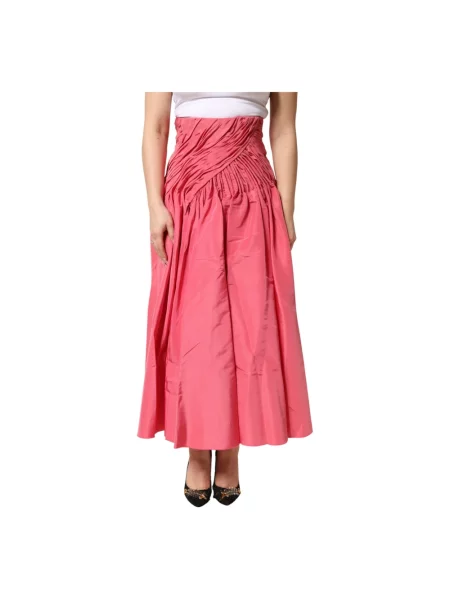 Spódnica midi Dolce And Gabbana z wysoką talią różowa