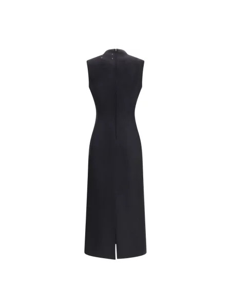 Sukienka midi Mm6 Maison Margiela wełniana czarna