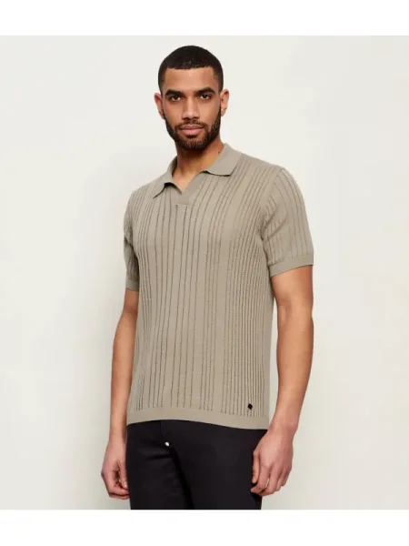 Tricou polo Karl Lagerfeld bej