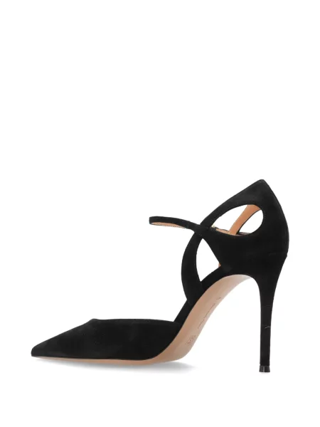 Pantofi cu toc Gianvito Rossi din piele de căprioară negru