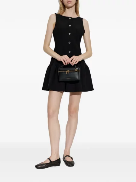 Matlasat top Michael Michael Kors cu volane cu cordon verde