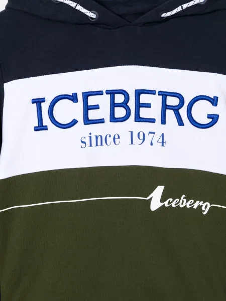 Bluza z kapturem dziecięca Iceberg zielona