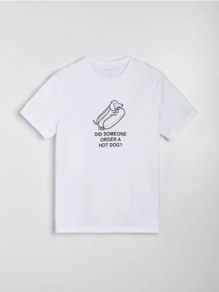 Sinsay tričko se psím motivem bílá