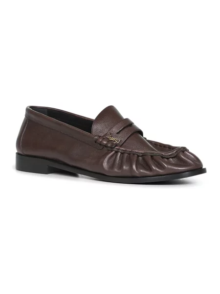 Półbuty Saint Laurent skórzane brązowe
