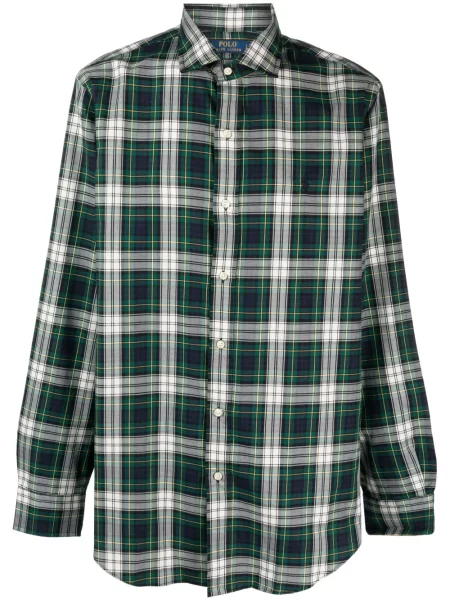 Kostkovaná keprová košile Polo Ralph Lauren zelená