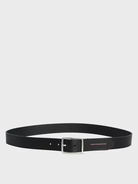Кожаный ремень Tommy Hilfiger с пряжкой черный