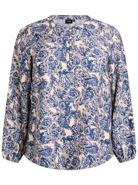 Zizzi Bluză Caava / albastru bej