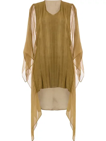 Przezroczysta sukienka Masnada garniturowa zielona