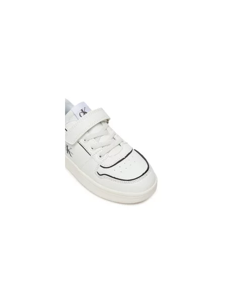 Kavbojke Calvin Klein na ježka s čipko bela