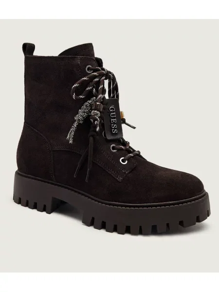 Guess Botine Fizzle | piele întoarsă bej