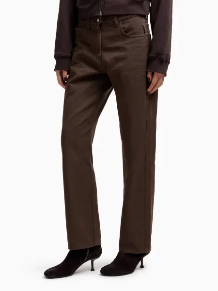 Прямі джинси Emporio Armani коричневий