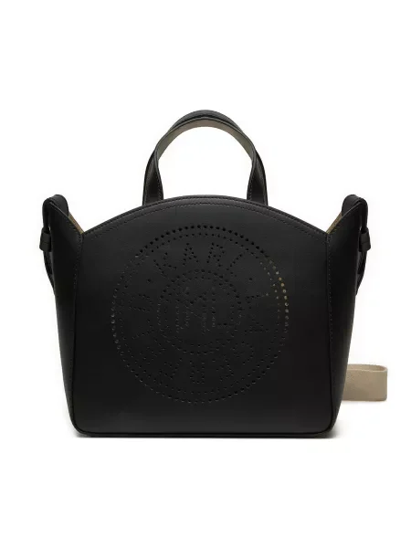 Кожена чанта Karl Lagerfeld K/CIRCLE черно