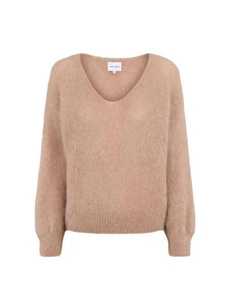Sweter American Dreams wełniany brązowy