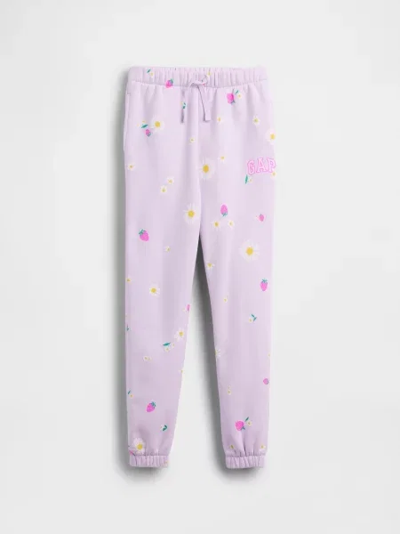 Pantaloni sport copii Gap alb