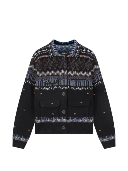 Decupat cardigan Jnby tricotate negru