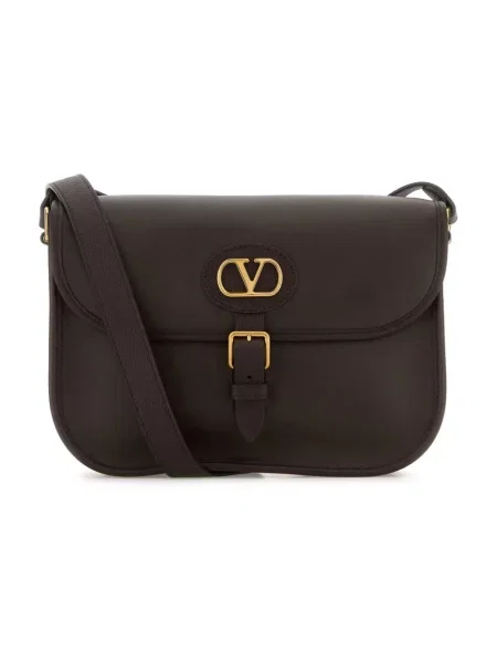 Torba crossbody Valentino Garavani skórzana brązowa