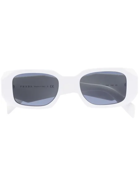 Ochelari de soare Prada Eyewear cu imprimeu geometric alb