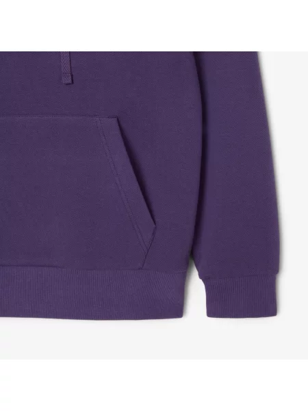 Lacoste Bluza Z Kapturem Relaxed Fit fioletowa