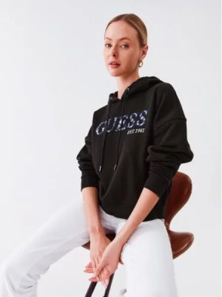 Guess Džemperis Regular Fit juoda