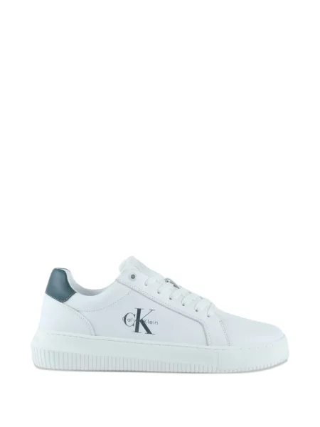 Sneakerși Calvin Klein din piele cu imagine alb