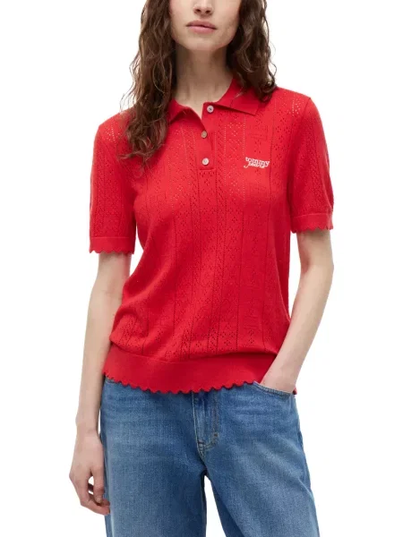 Pulover Tommy Hilfiger tricotate roșu