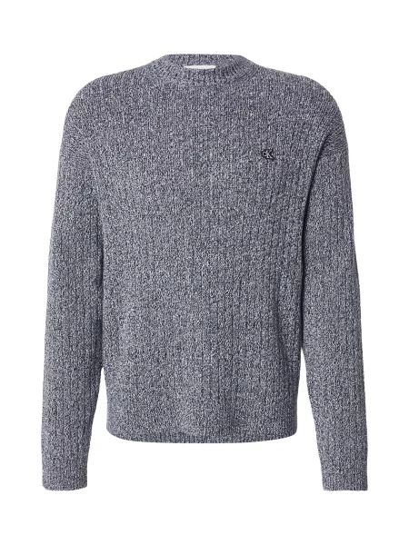 Calvin Klein Jeans Pulover gri închis alb