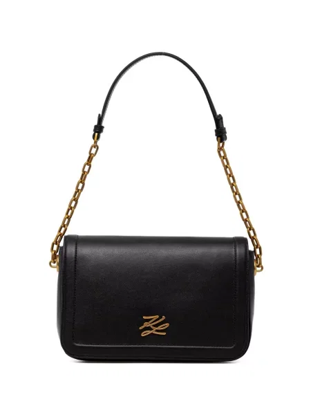 Colier Karl Lagerfeld cu autograf negru
