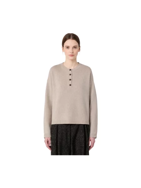 Dzianinowy sweter Max Mara beżowy