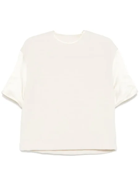 Top Jil Sander de lână alb