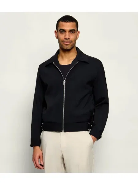 HUGO Geacă bomber | Modern fit cu adaos de lână negru
