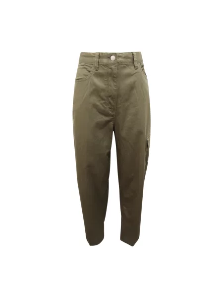 Calvin Klein Jeans Spodnie Kobiety Stretch jednolity S zielony