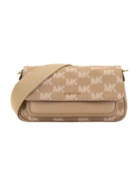 Torebka Michael Kors skórzana z logo beżowa
