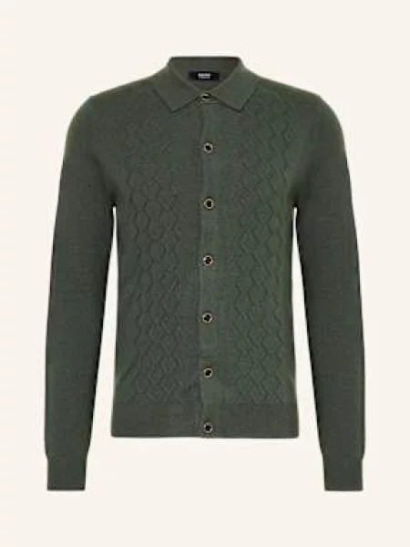 Reiss Pletený Kardigan Gideon zelená