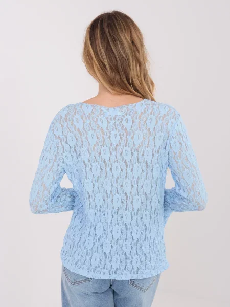 Bluză Italy Moda din dantelă albastru