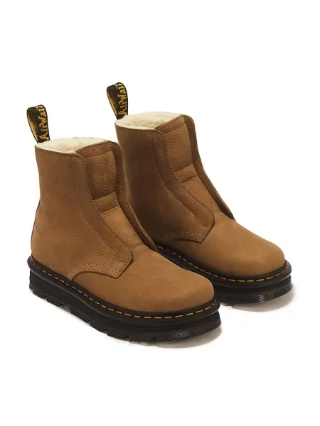 Dr. Martens ботильйони на платформі нубукові ZebZag Laceless WL