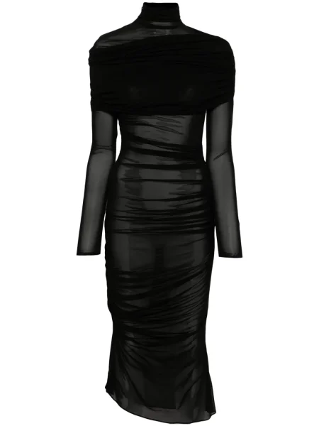 Rochie Mugler cu volane negru