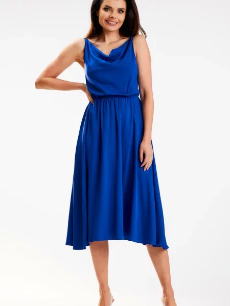 Sukienka midi Awama niebieska